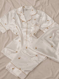 Teddy Dream Short Sleeve Ice Silk Pajamas Set