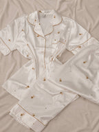 Teddy Dream Short Sleeve Ice Silk Pajamas Set