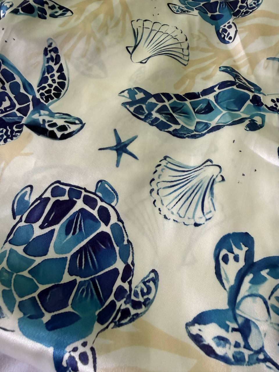 Blue Turtle Short Sleeve Pajamas Set