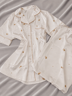 Teddy Dream Short Sleeve Ice Silk Pajamas Set