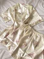 Little Bear Short Sleeve Satin Pajamas Set