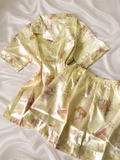 Little Bear Short Sleeve Satin Pajamas Set